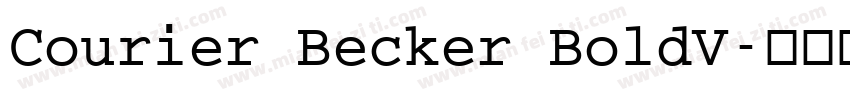Courier Becker BoldV字体转换